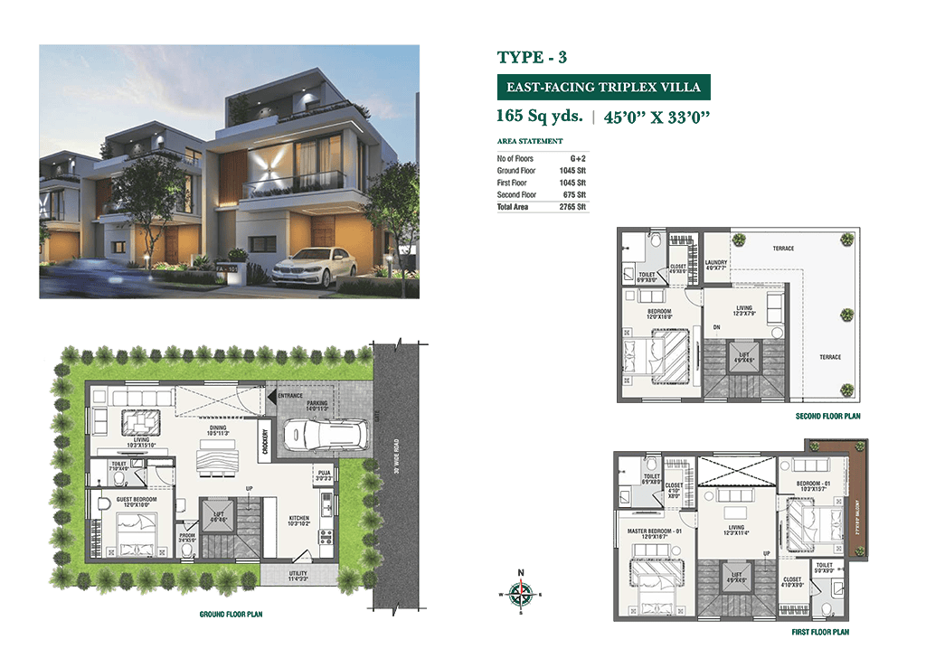 East Facing – 165 Sq. Yards
