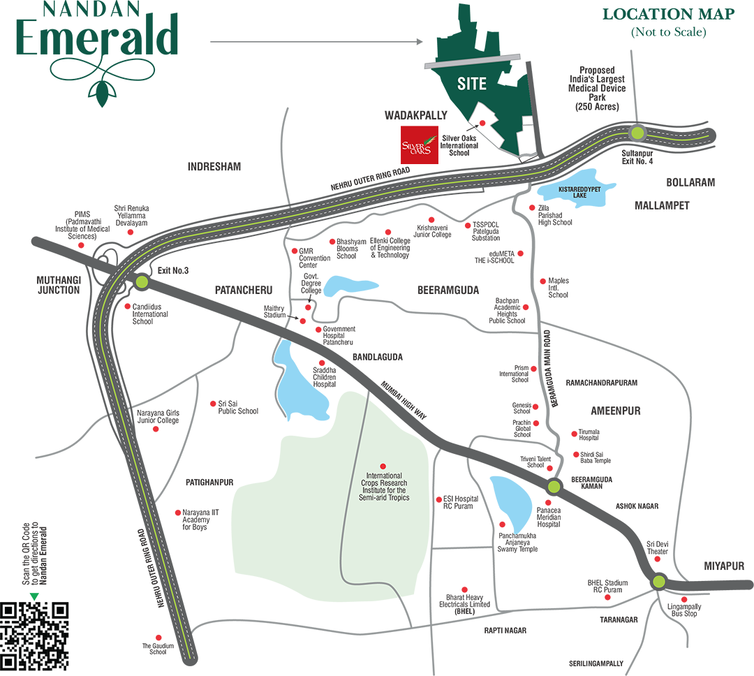 Nandan Emerald Location Map