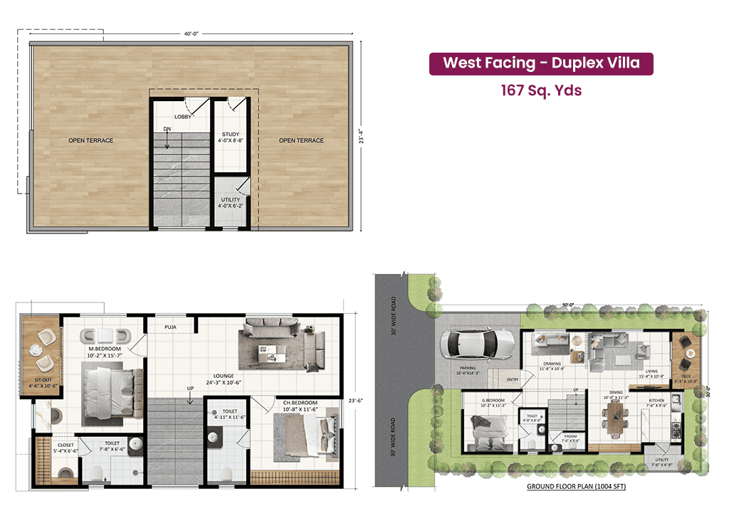 West Facing – 167 Sq. Yards