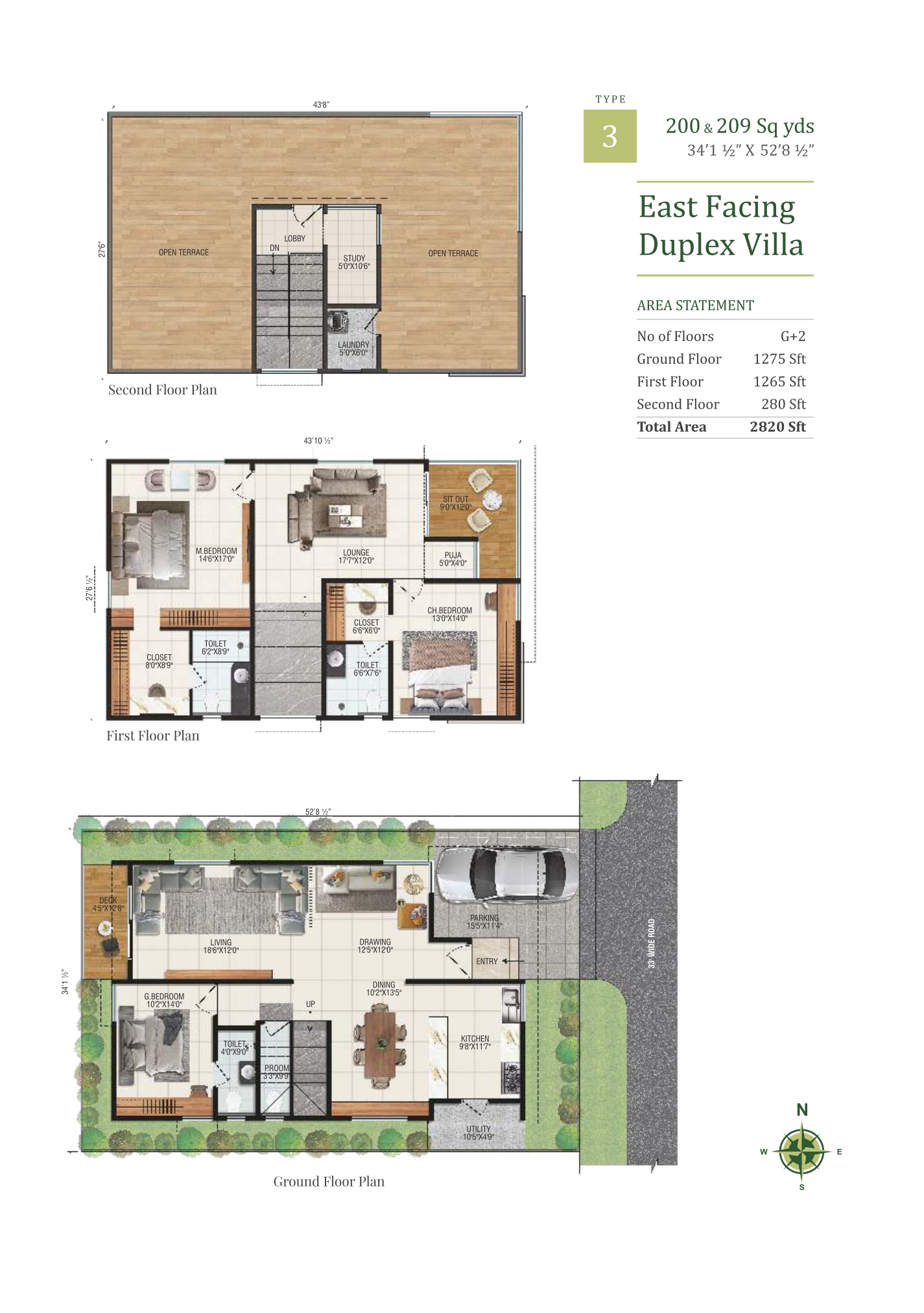 East Facing – 200 Sq. Yards