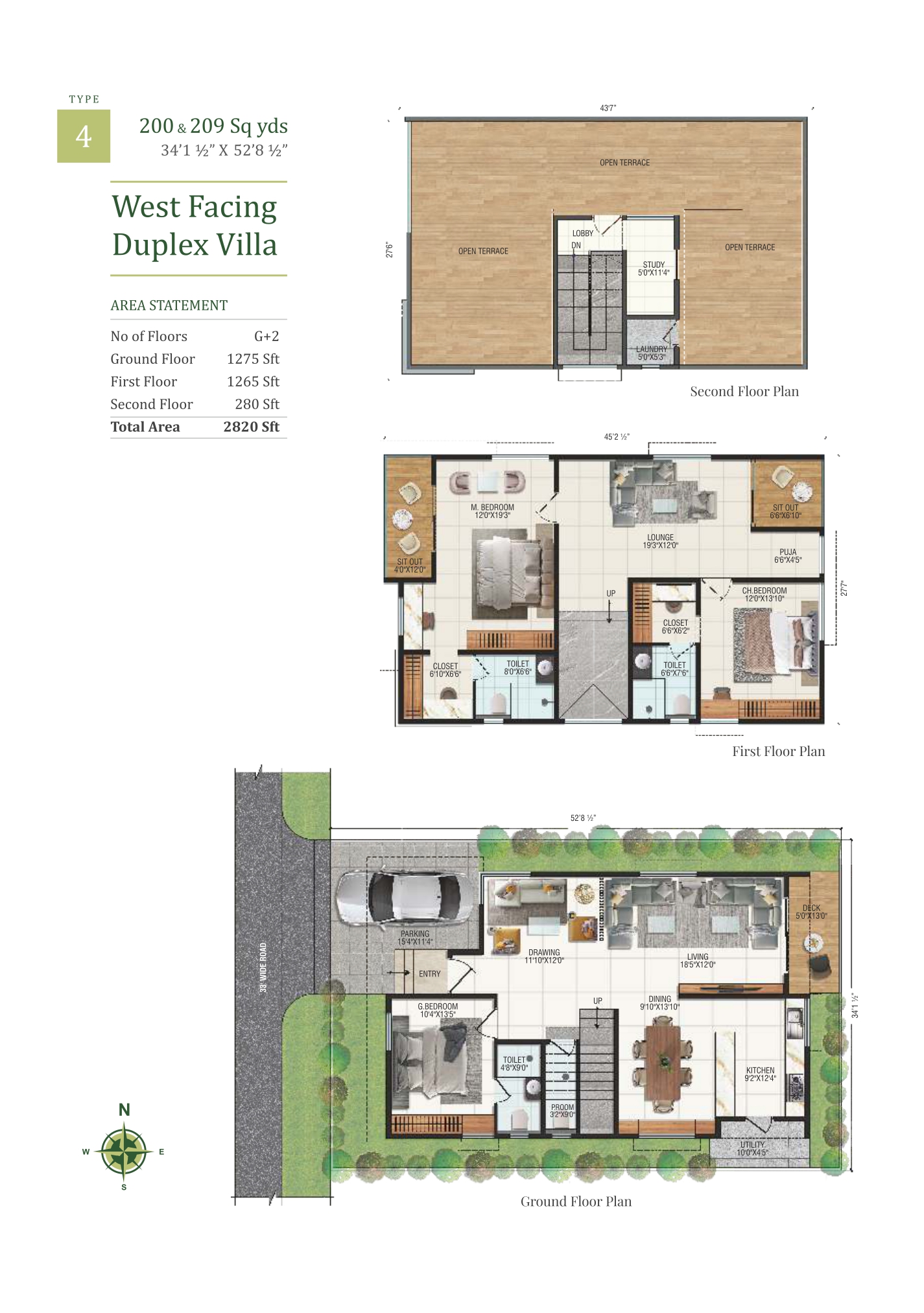 West Facing – 200 Sq. Yards