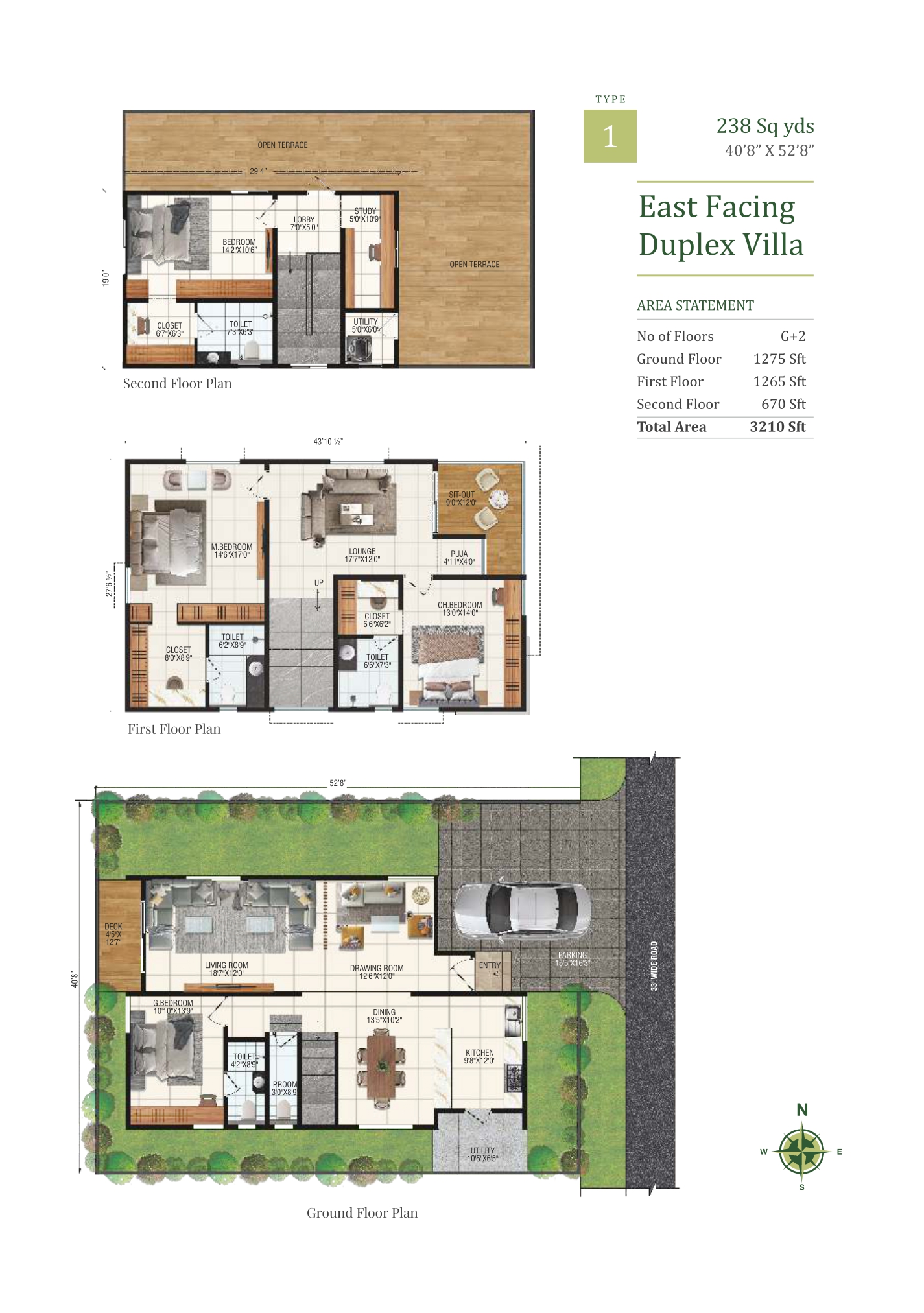 East Facing – 238 Sq. Yards