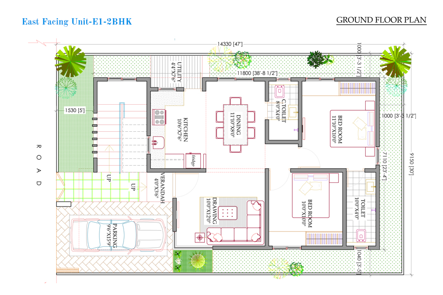 East Facing Unit-E1-2BHK